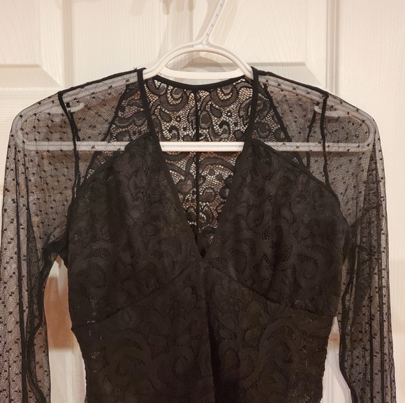 NWOT Sheer long sleeve bodysuit - Picture 2 of 3